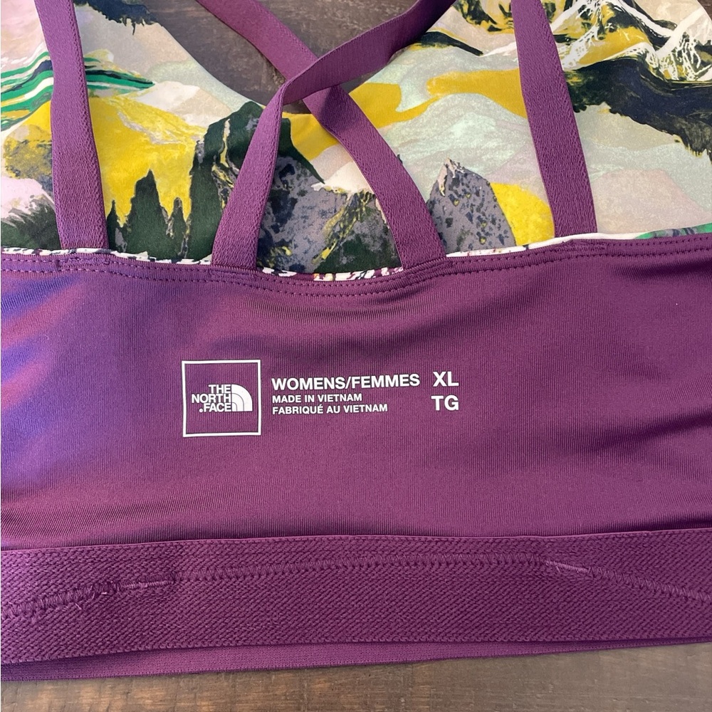 NWT The North Face Dune Sky Sports Bra Black Currant XL - Picture 3 of 4